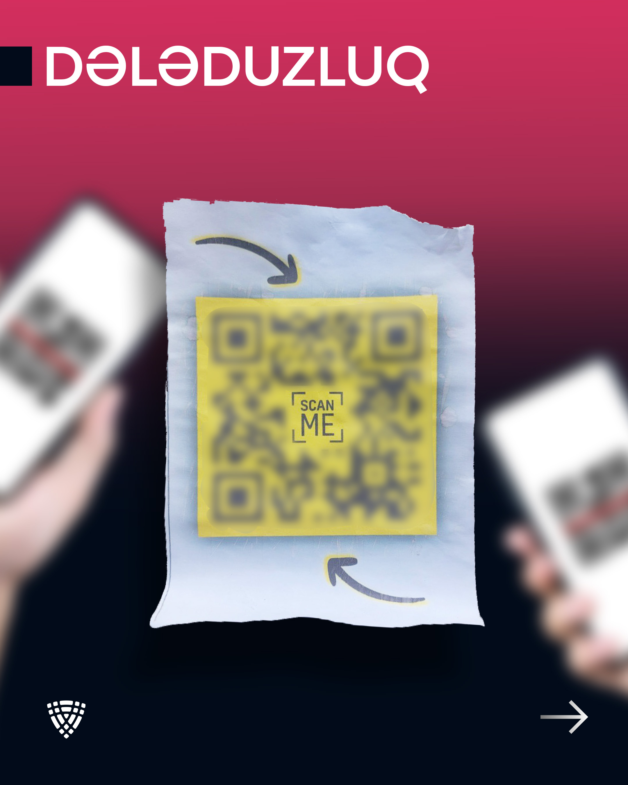 Küçə, dayanacaq, park və digər ictimai məkanlarda saxta QR-lara qarşı diqqətli olun!