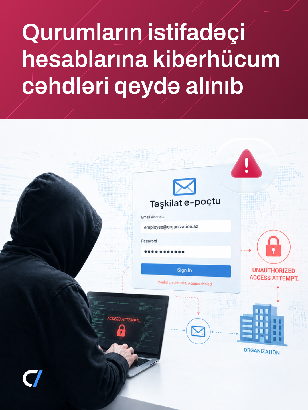 Azərbaycanda bəzi qurum və təşkilatların istifadəçi hesablarına kiberhücum cəhdləri qeydə alınıb